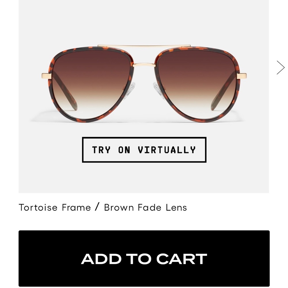 Quay Australia Tortoise Frame Sunglasses with Brown Fade Lens